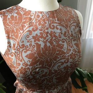 Blue and Amber Damask Banana Republic Dress Sz 2